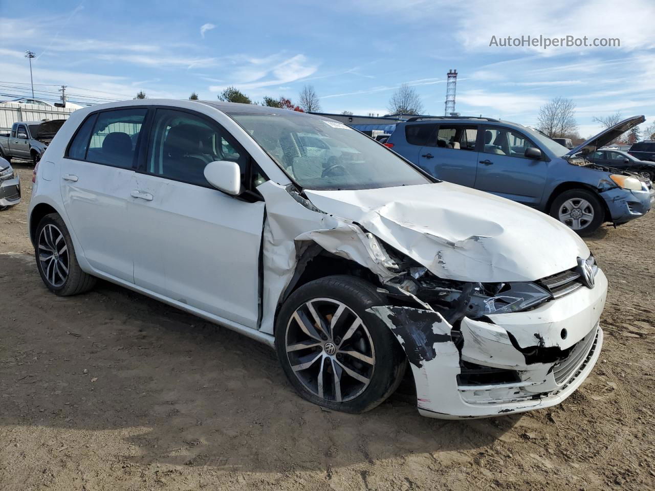 2017 Volkswagen Golf S White vin: 3VW217AUXHM060129