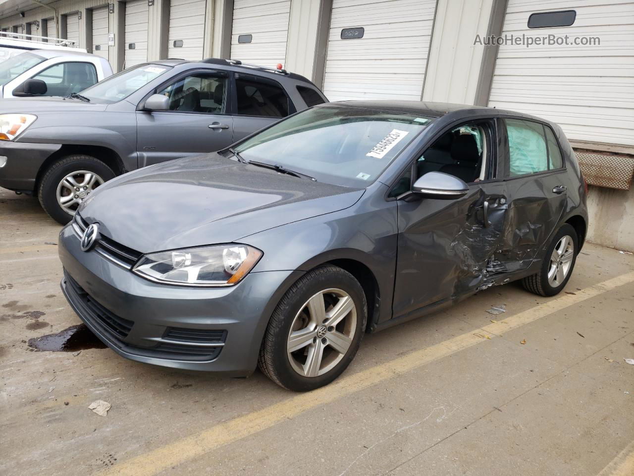 2017 Volkswagen Golf S Gray vin: 3VW217AUXHM064570