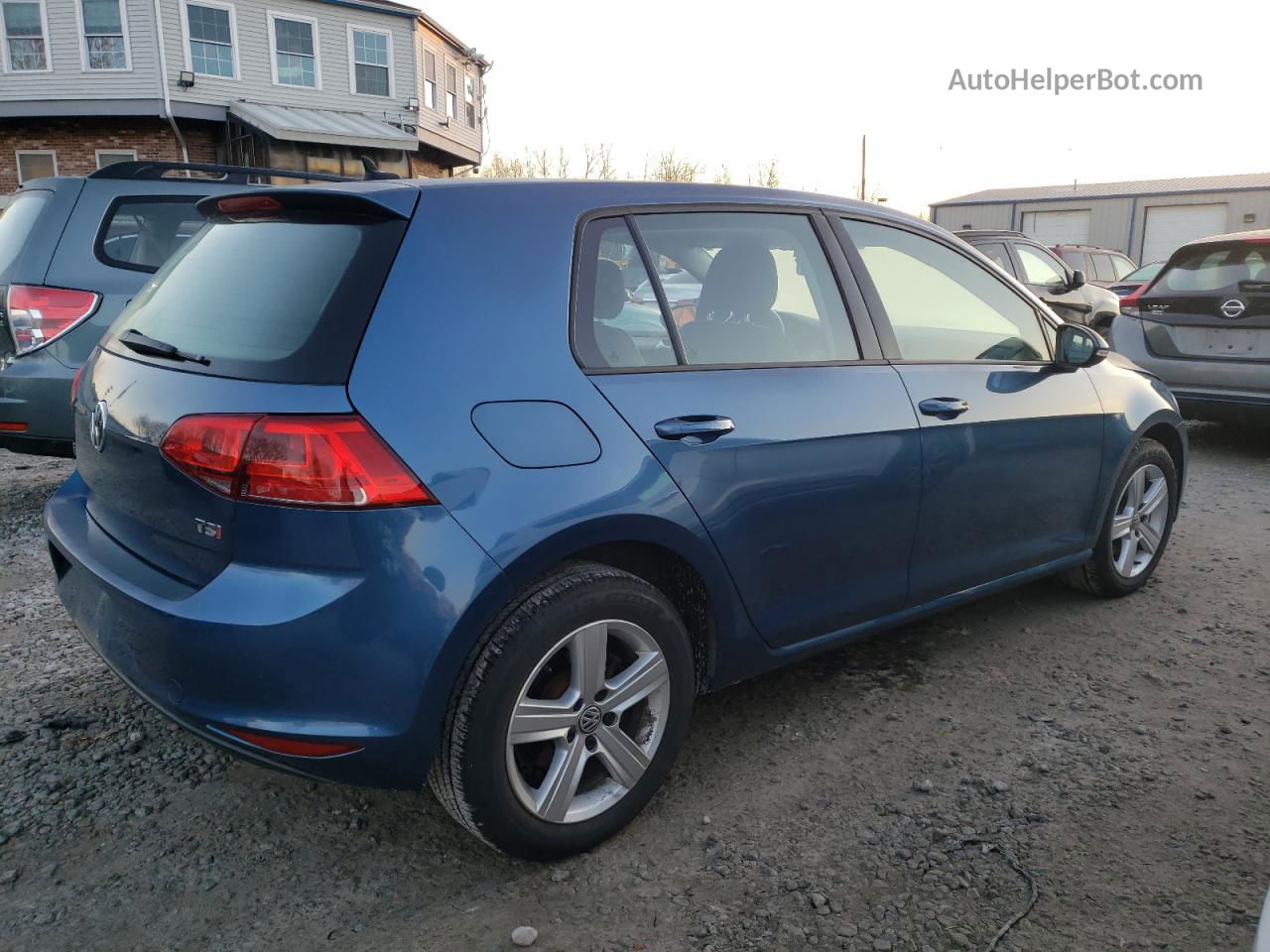 2017 Volkswagen Golf S Blue vin: 3VW217AUXHM072507