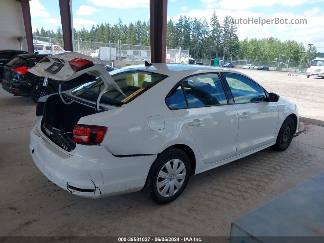 2016 Volkswagen Jetta 1.4t S White vin: 3VW267AJ0GM241472