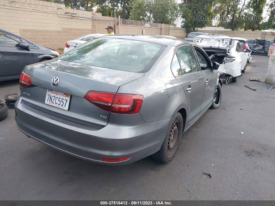 2016 Volkswagen Jetta Sedan 1.4t S Gray vin: 3VW267AJ0GM243545