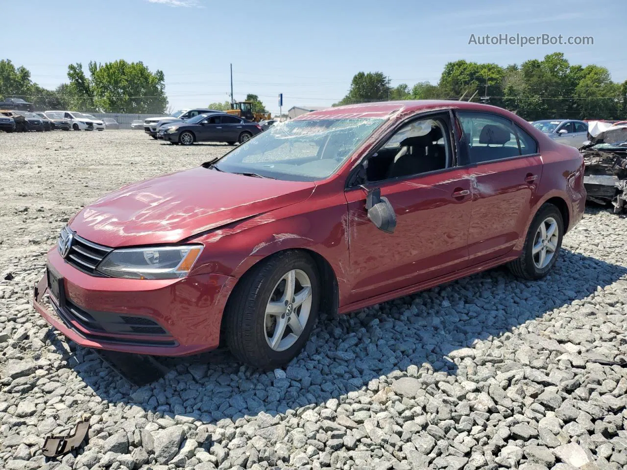 2016 Volkswagen Jetta S Red vin: 3VW267AJ0GM246803