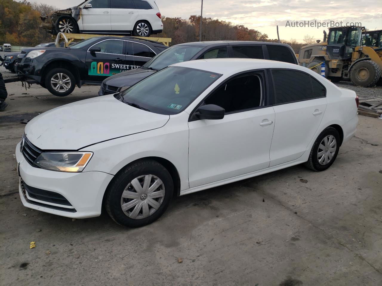 2016 Volkswagen Jetta S Белый vin: 3VW267AJ0GM271832