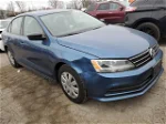 2016 Volkswagen Jetta S Синий vin: 3VW267AJ0GM363796