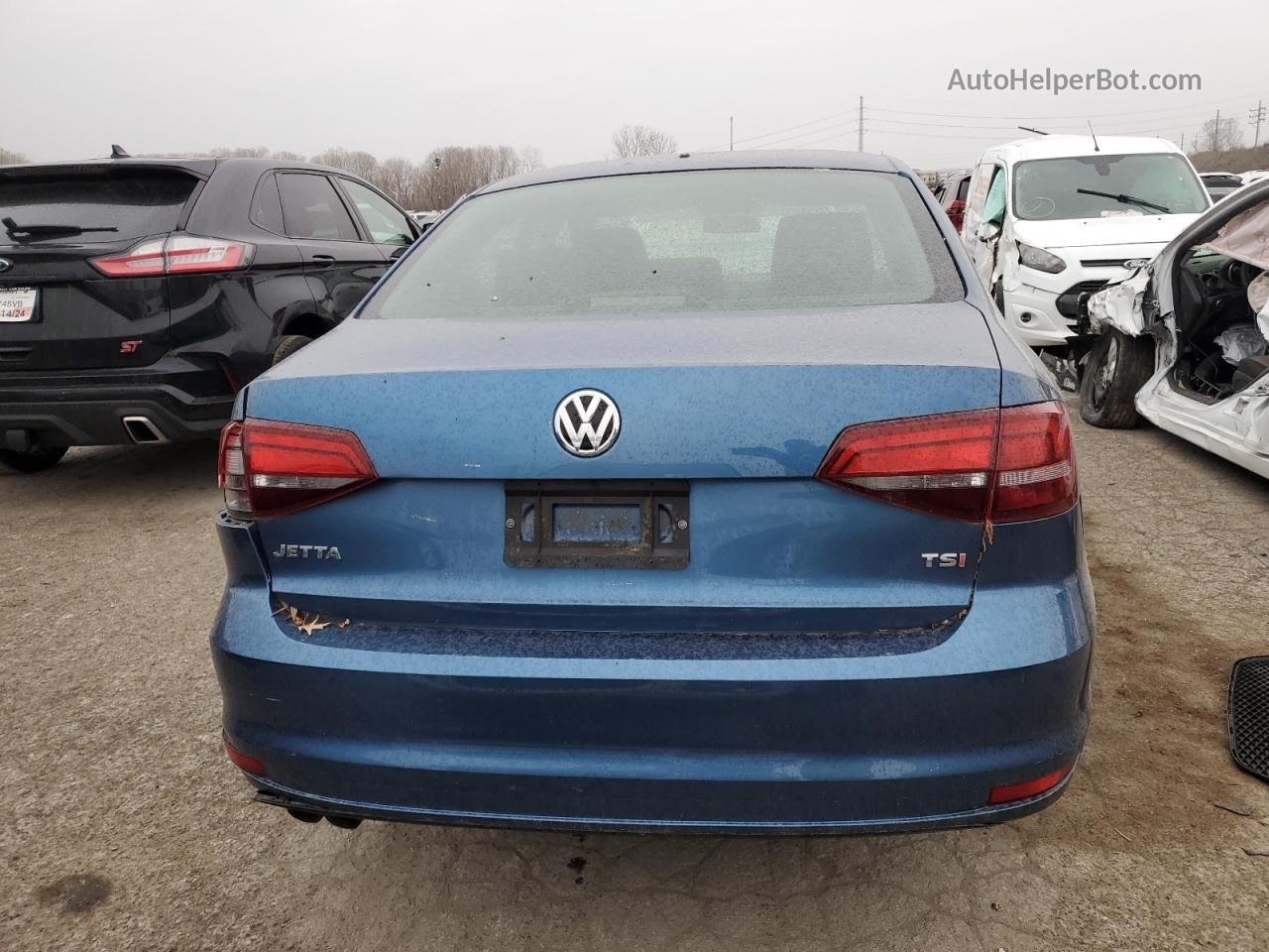 2016 Volkswagen Jetta S Синий vin: 3VW267AJ0GM363796