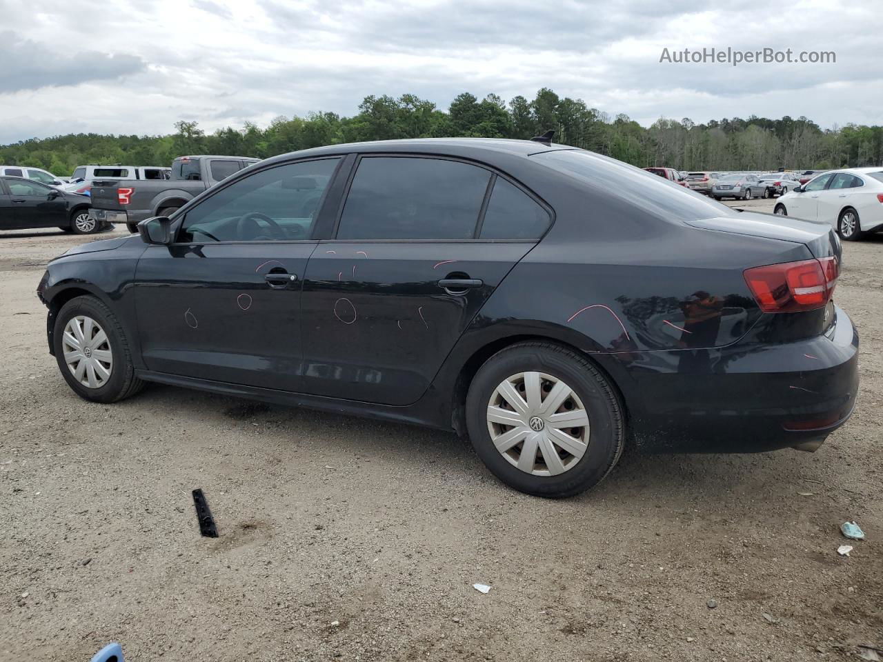 2016 Volkswagen Jetta S Black vin: 3VW267AJ1GM281821