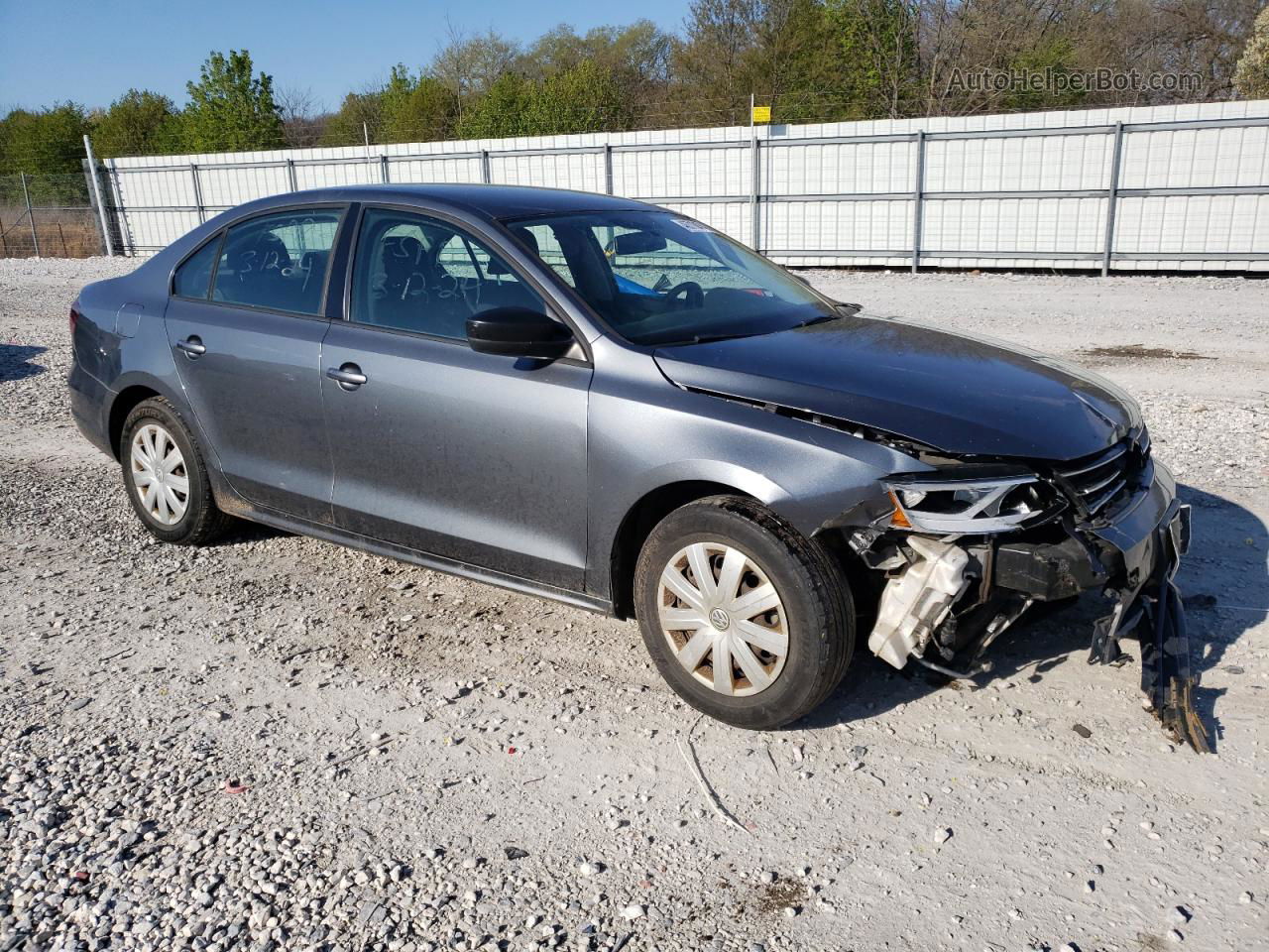 2016 Volkswagen Jetta S Серый vin: 3VW267AJ1GM383653