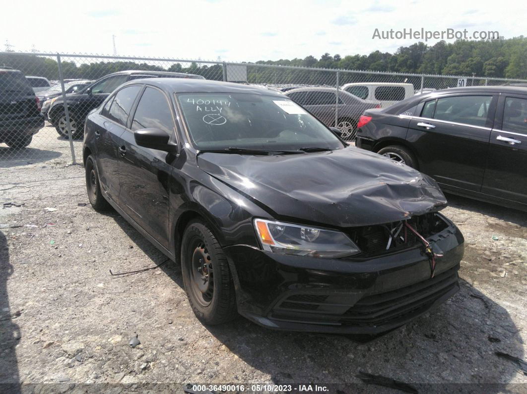 2016 Volkswagen Jetta Sedan 1.4t S Black vin: 3VW267AJ1GM400144