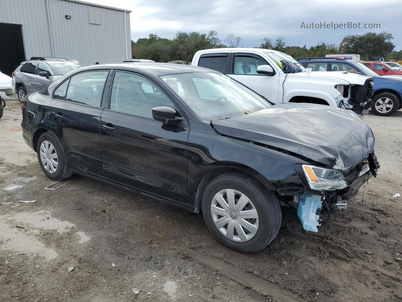 2016 Volkswagen Jetta S Black vin: 3VW267AJ1GM409071