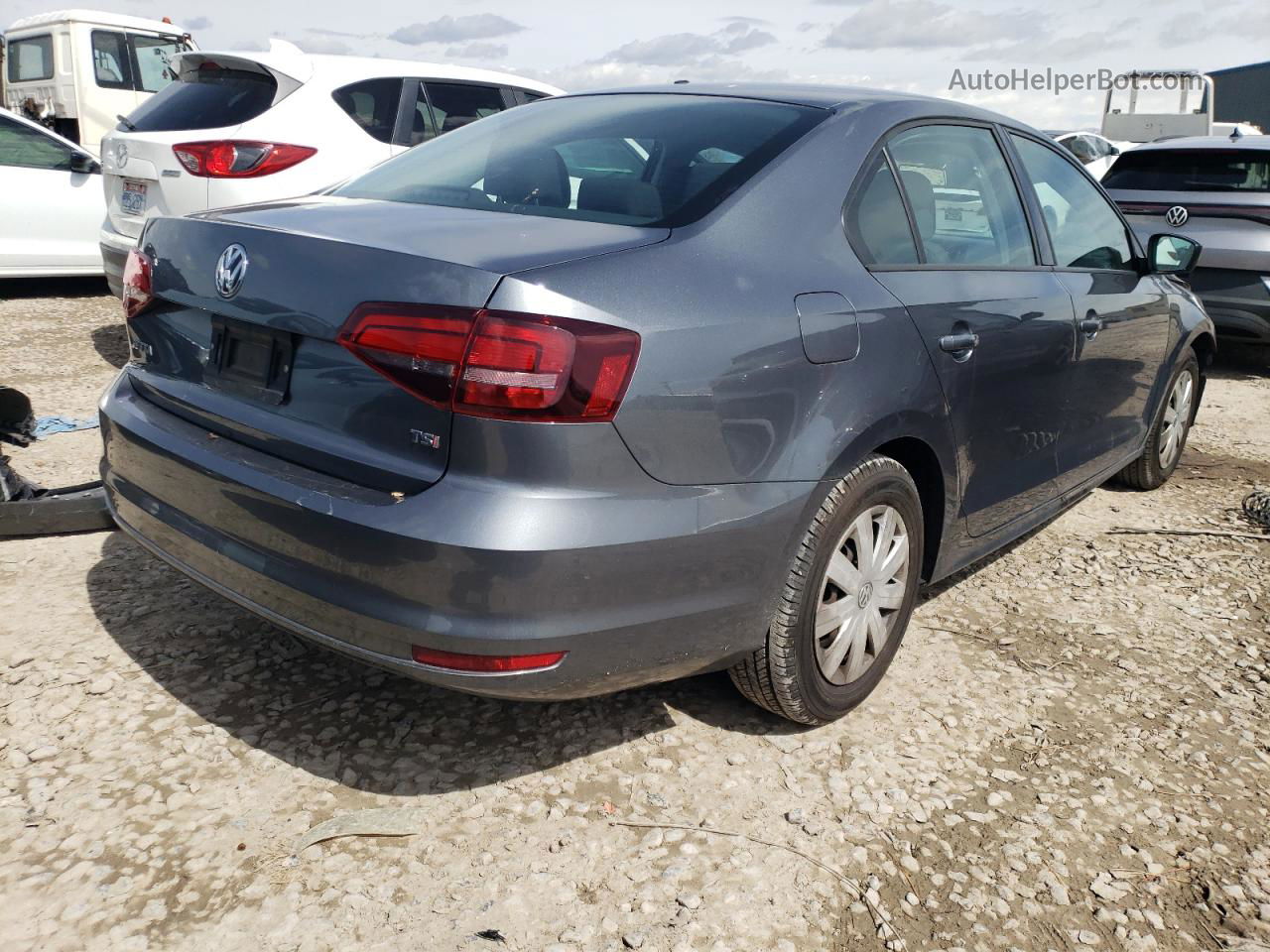 2016 Volkswagen Jetta S Gray vin: 3VW267AJ2GM225726