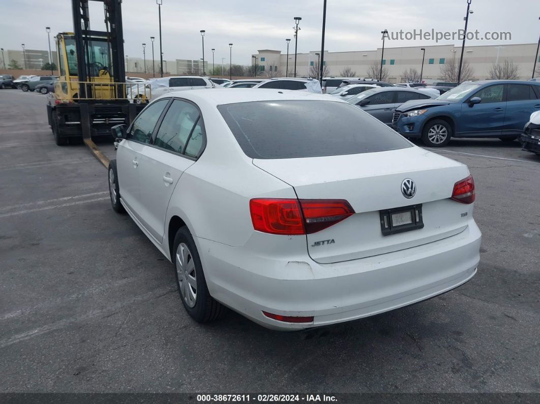 2016 Volkswagen Jetta 1.4t S Белый vin: 3VW267AJ2GM279351