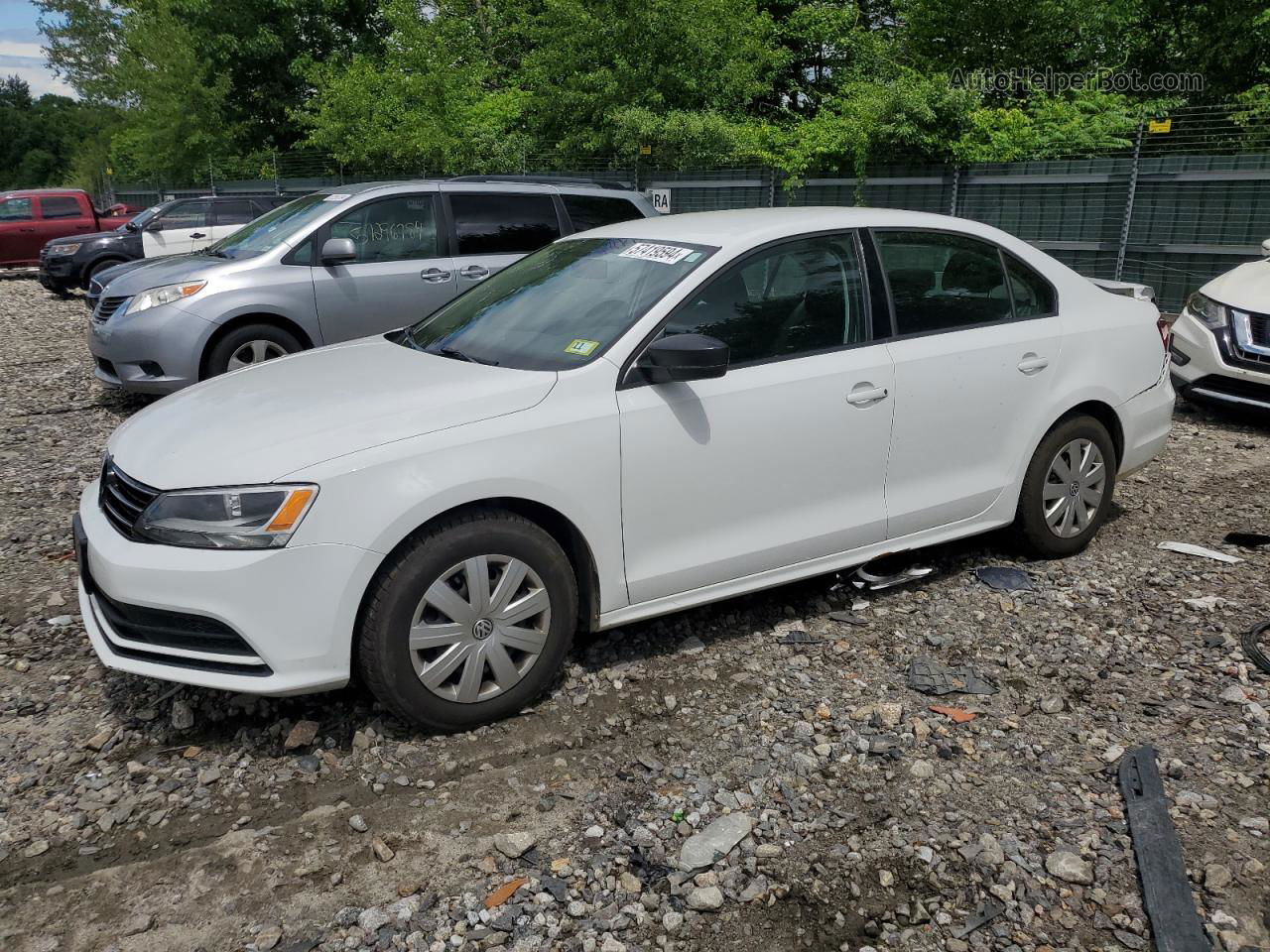 2016 Volkswagen Jetta S White vin: 3VW267AJ2GM306659