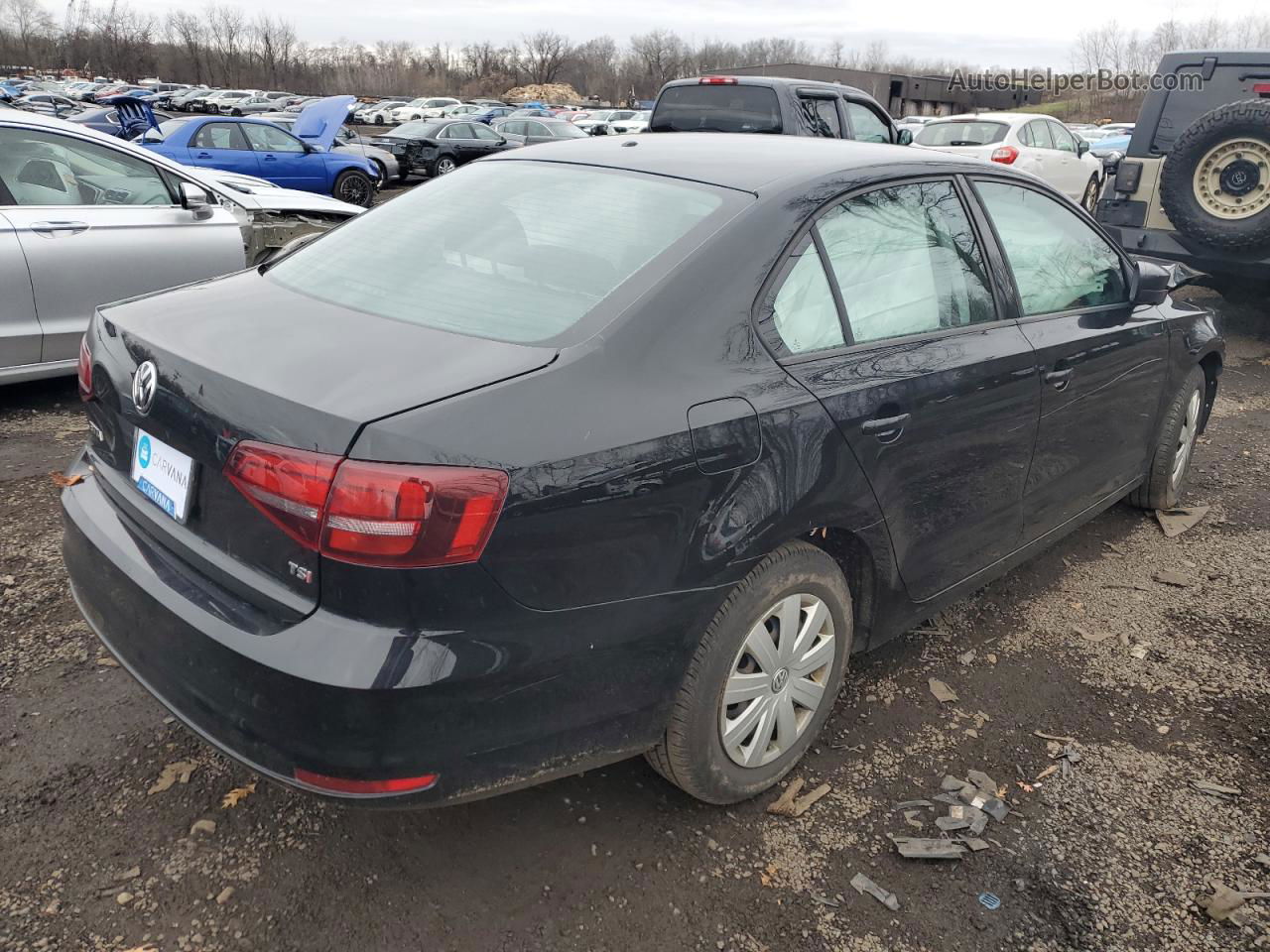 2016 Volkswagen Jetta S Черный vin: 3VW267AJ2GM411797