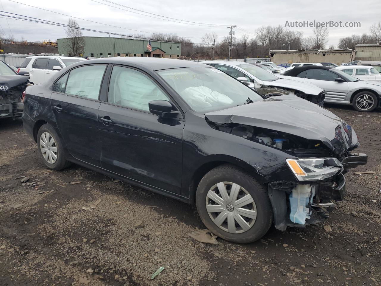 2016 Volkswagen Jetta S Black vin: 3VW267AJ2GM411797