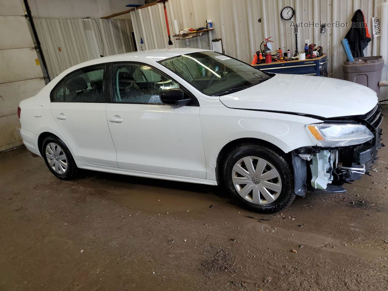 2016 Volkswagen Jetta S White vin: 3VW267AJ3GM204240