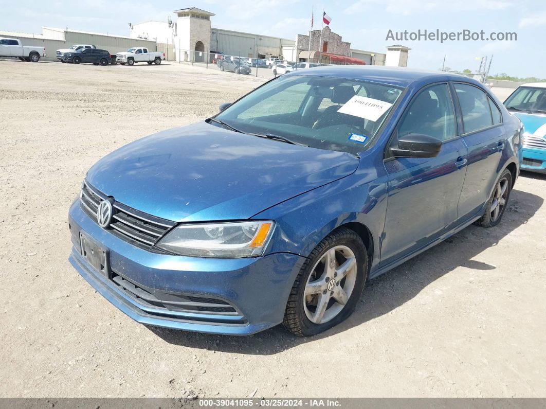 2016 Volkswagen Jetta 1.4t S Синий vin: 3VW267AJ3GM221636