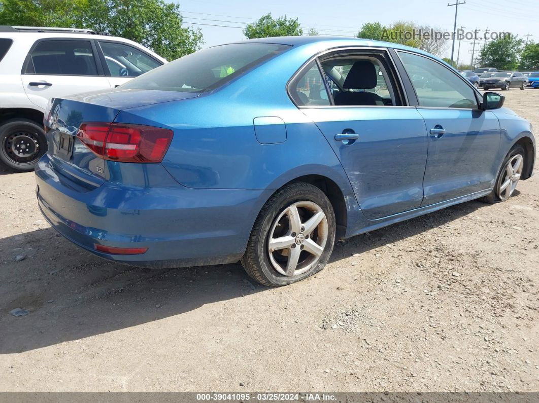 2016 Volkswagen Jetta 1.4t S Синий vin: 3VW267AJ3GM221636