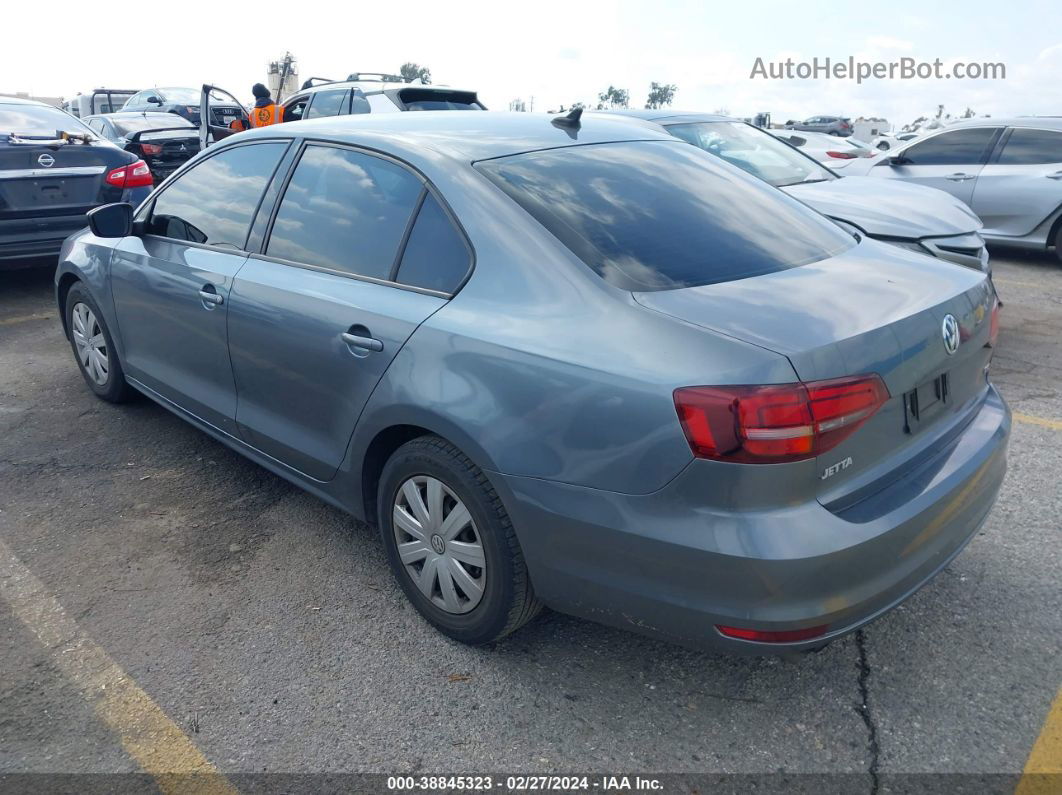 2016 Volkswagen Jetta 1.4t S Gray vin: 3VW267AJ3GM254197