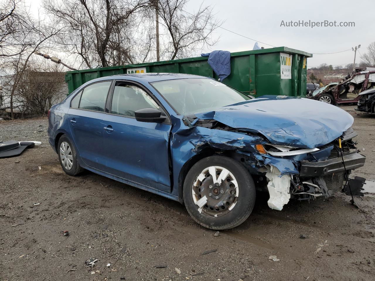 2016 Volkswagen Jetta S Blue vin: 3VW267AJ3GM255219