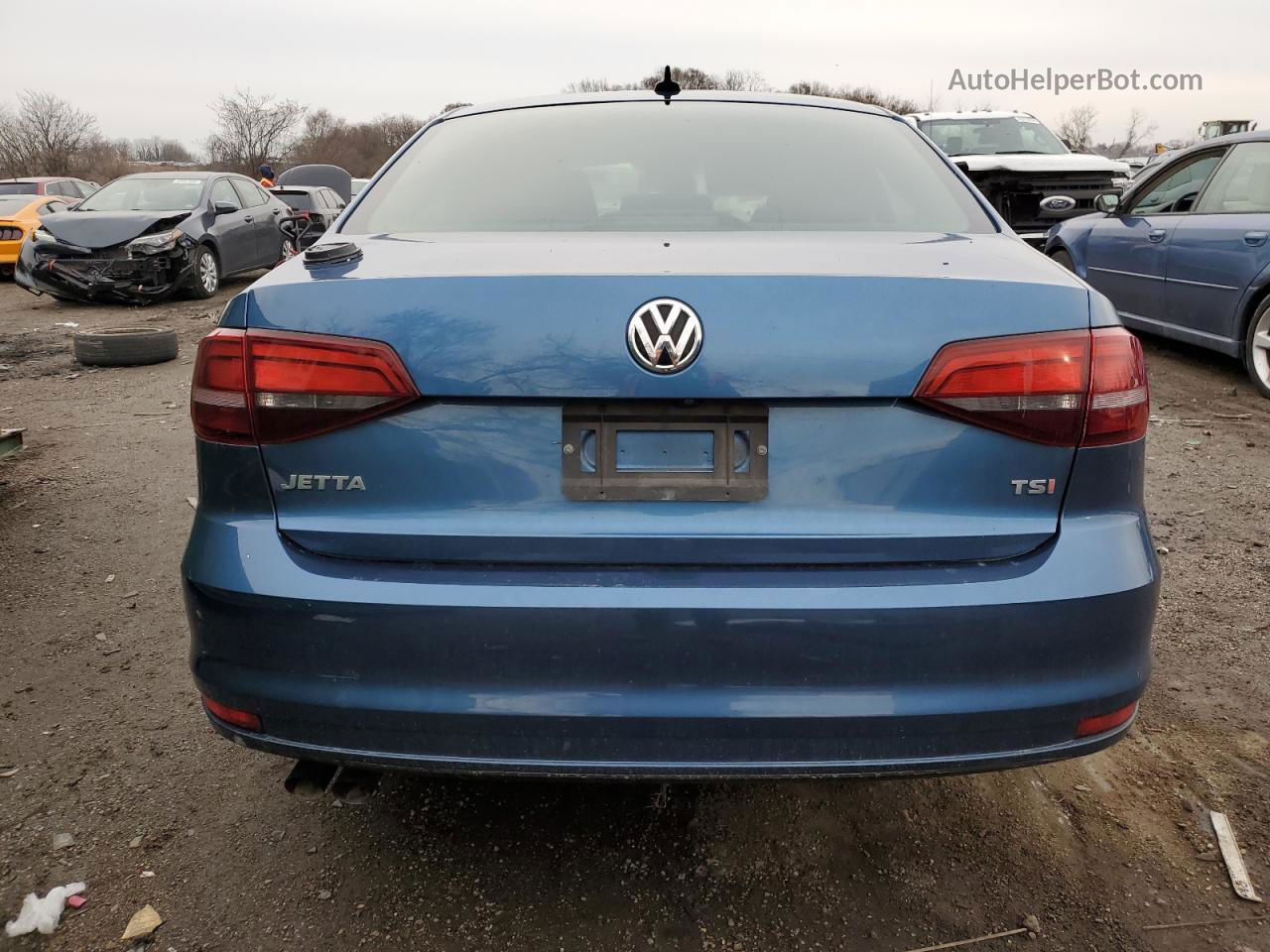 2016 Volkswagen Jetta S Blue vin: 3VW267AJ3GM255219