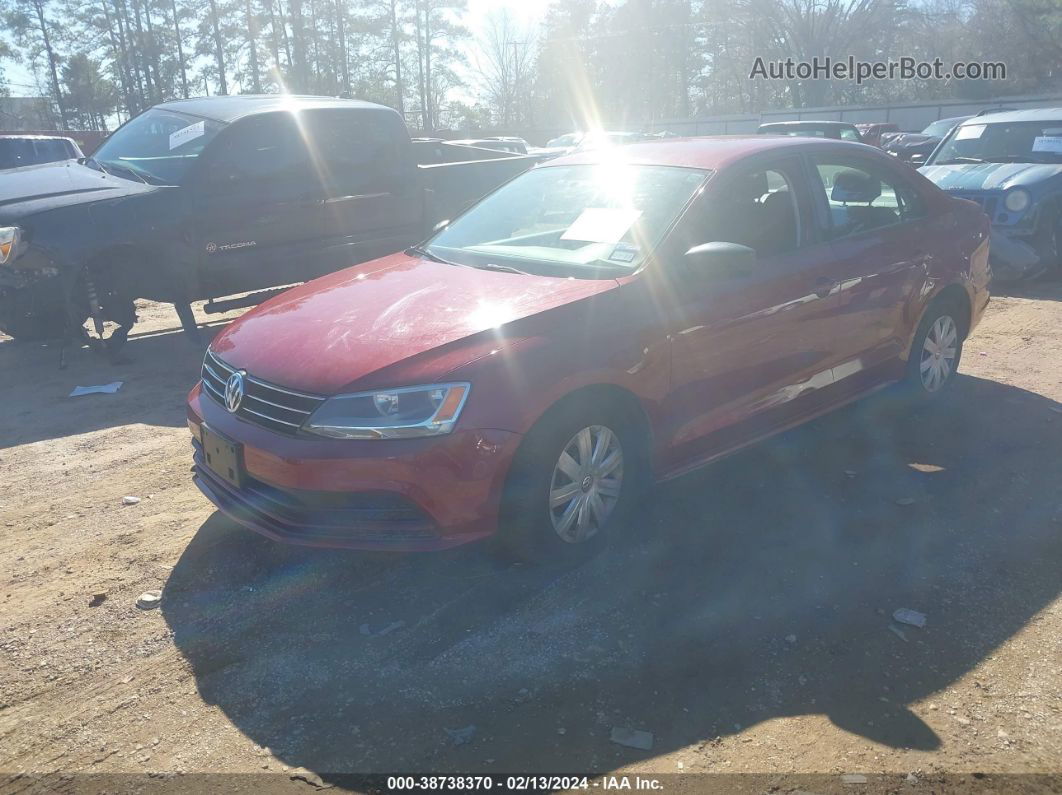 2016 Volkswagen Jetta 1.4t S Red vin: 3VW267AJ3GM273591