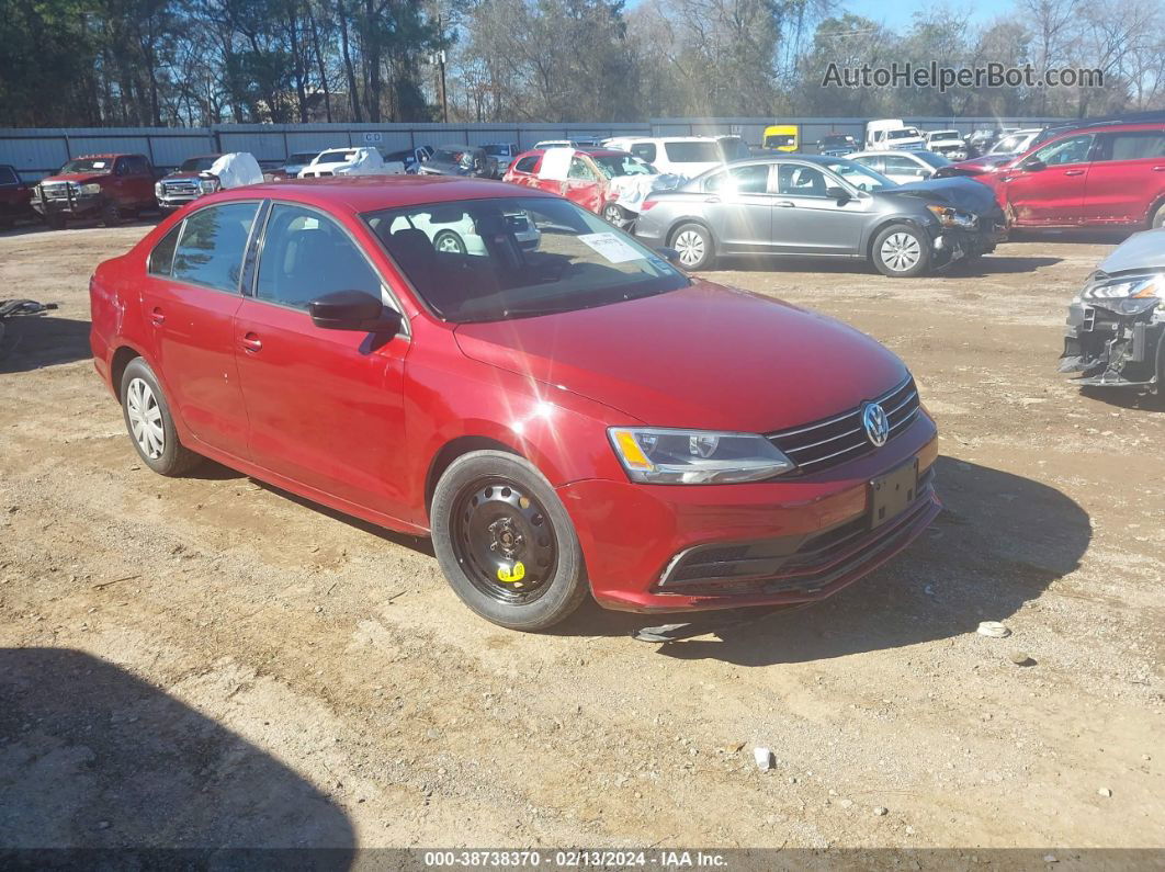 2016 Volkswagen Jetta 1.4t S Red vin: 3VW267AJ3GM273591