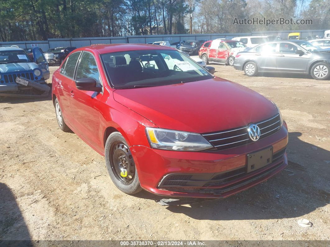 2016 Volkswagen Jetta 1.4t S Red vin: 3VW267AJ3GM273591