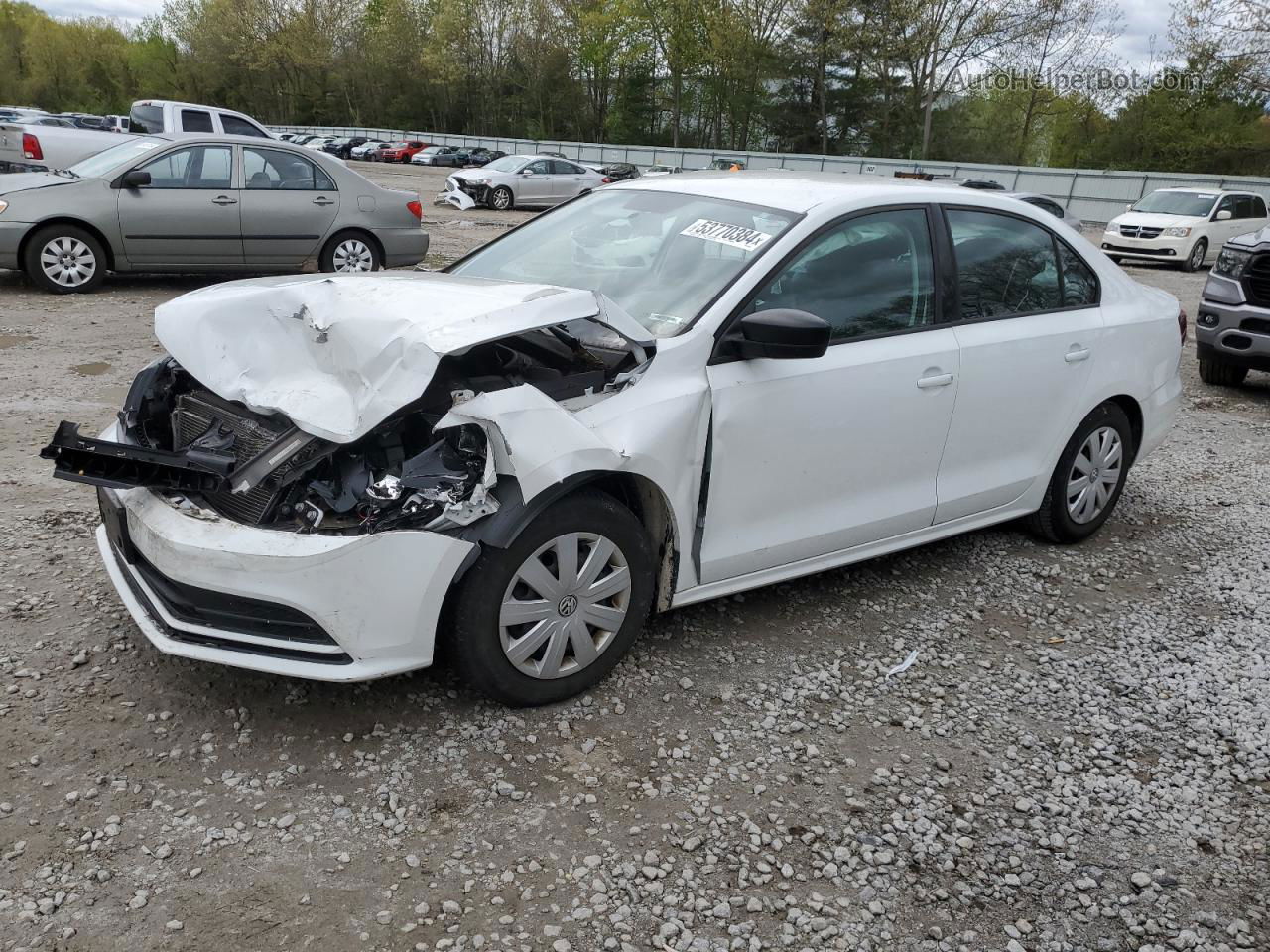 2016 Volkswagen Jetta S White vin: 3VW267AJ3GM363906