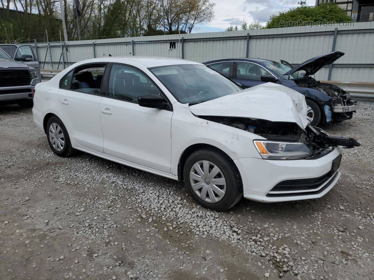 2016 Volkswagen Jetta S White vin: 3VW267AJ3GM363906