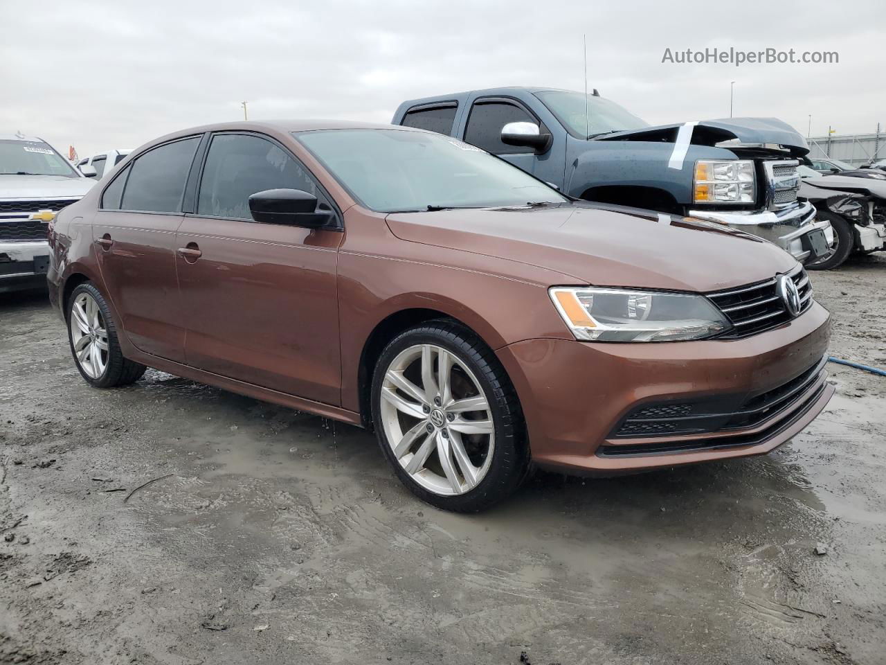 2016 Volkswagen Jetta S Brown vin: 3VW267AJ3GM373805