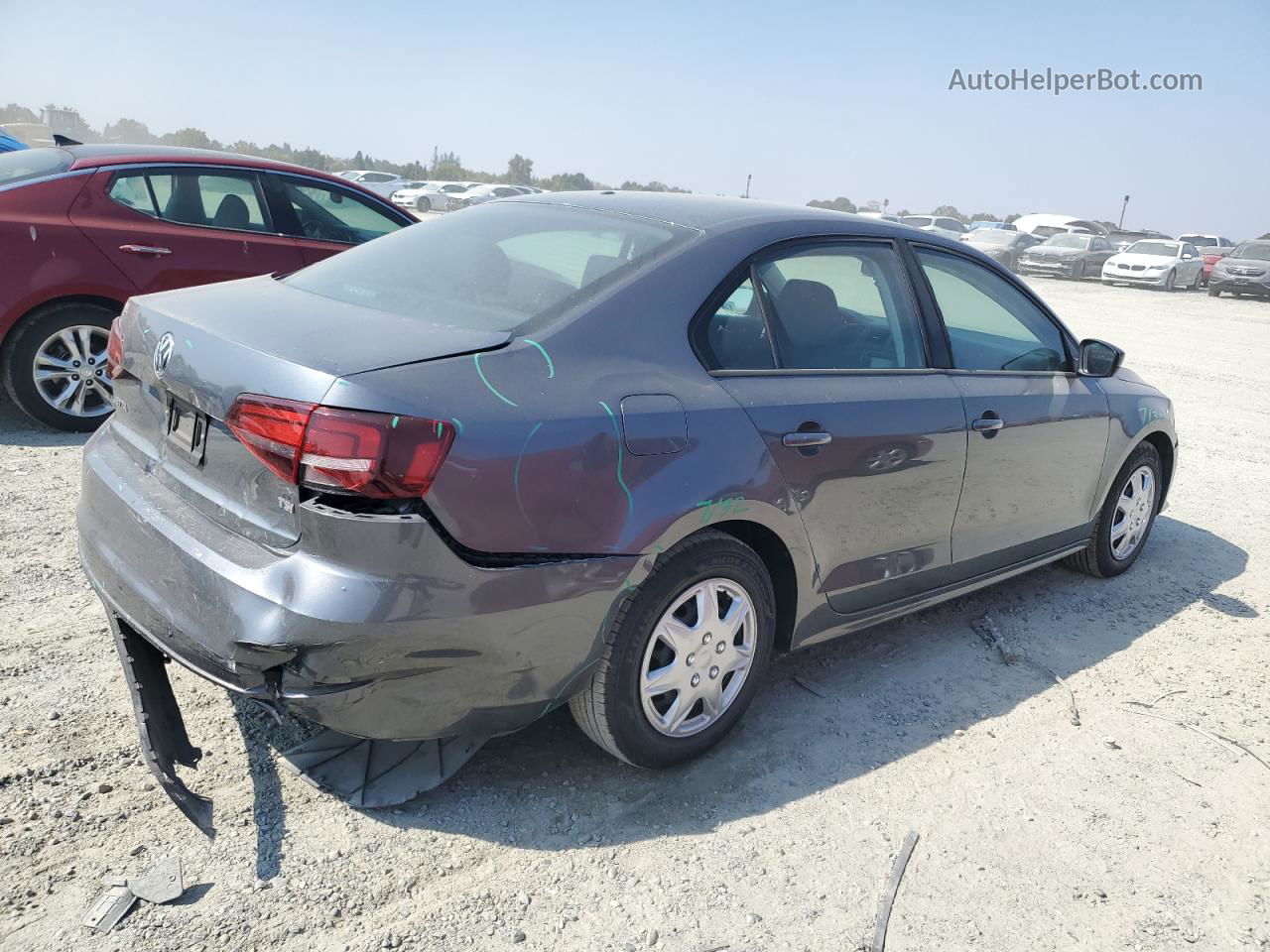 2016 Volkswagen Jetta S Gray vin: 3VW267AJ4GM227493