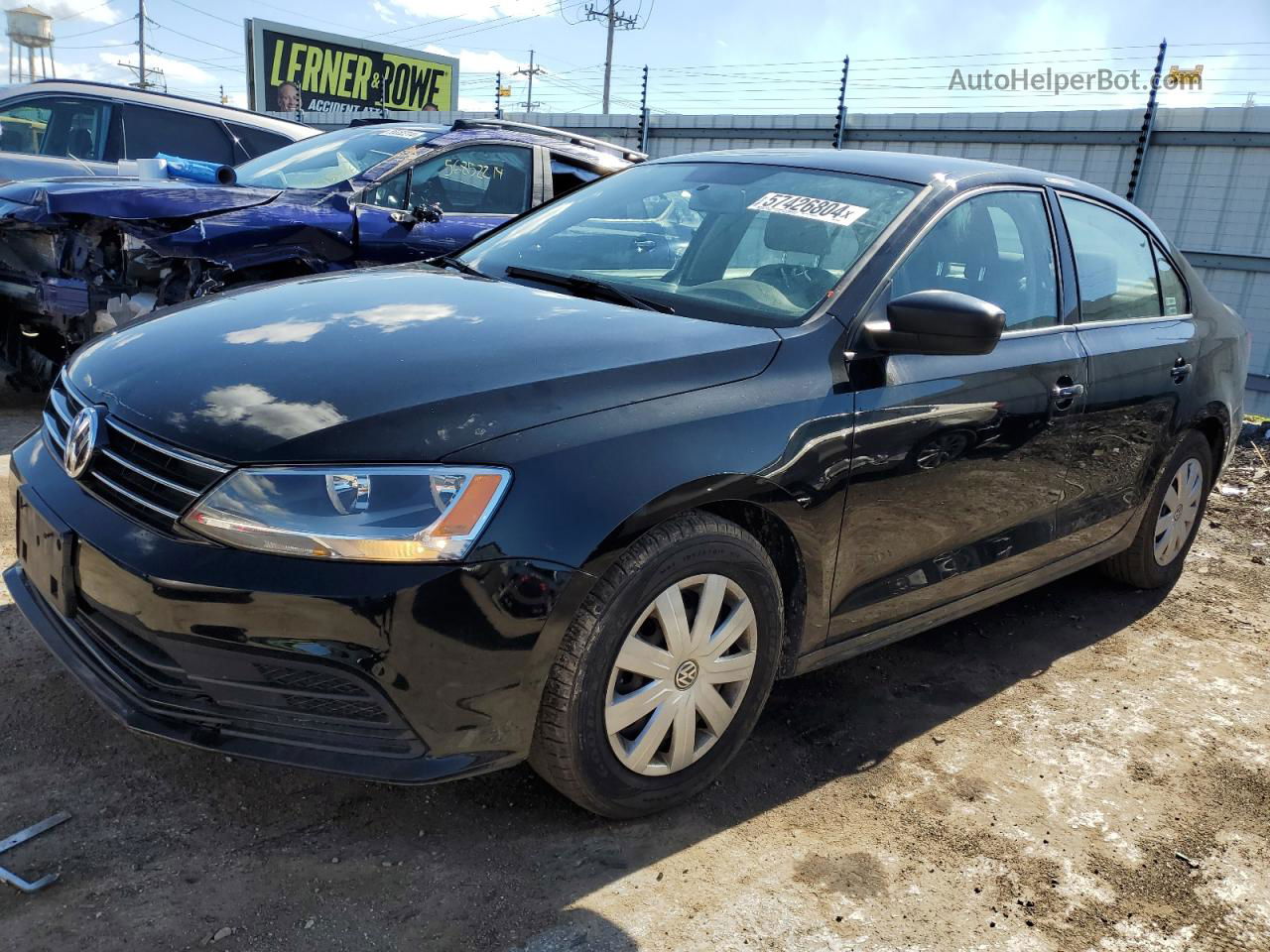 2016 Volkswagen Jetta S Черный vin: 3VW267AJ4GM250109