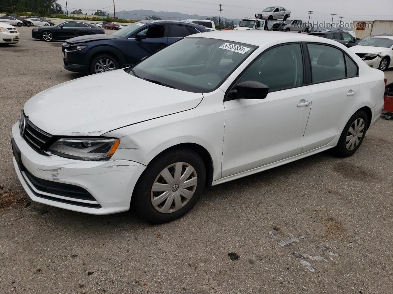 2016 Volkswagen Jetta S White vin: 3VW267AJ4GM304265