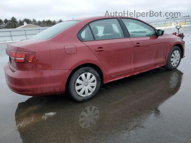 2016 Volkswagen Jetta S Темно-бордовый vin: 3VW267AJ4GM331482