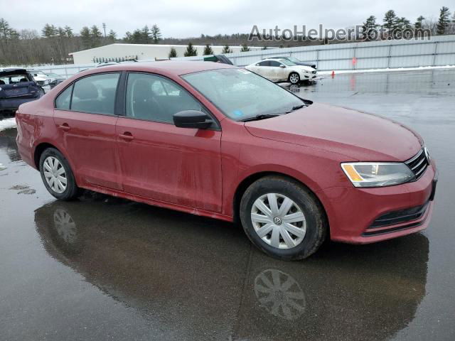 2016 Volkswagen Jetta S Темно-бордовый vin: 3VW267AJ4GM331482