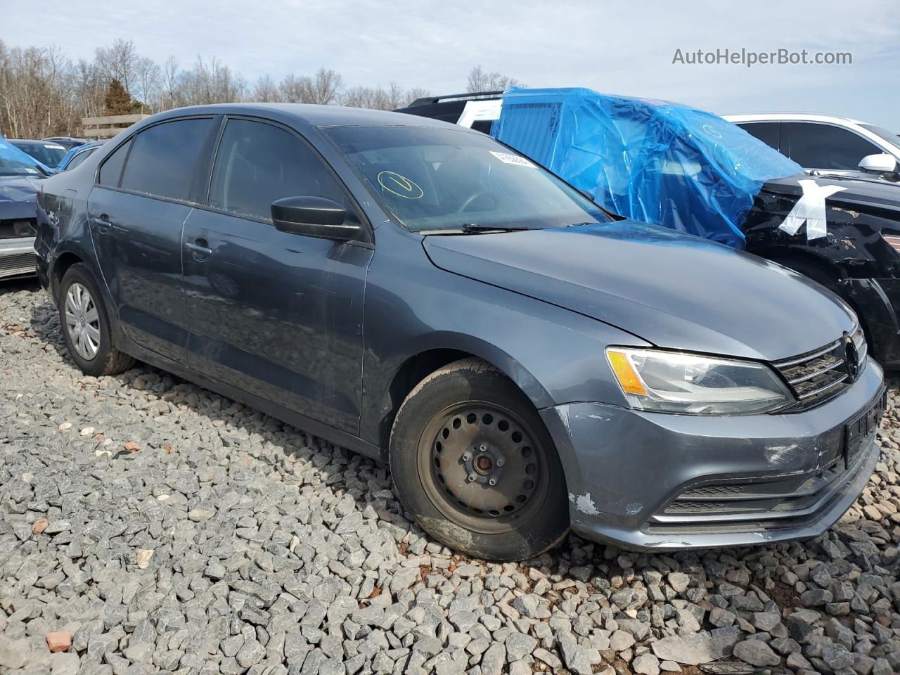 2016 Volkswagen Jetta S Gray vin: 3VW267AJ4GM378298