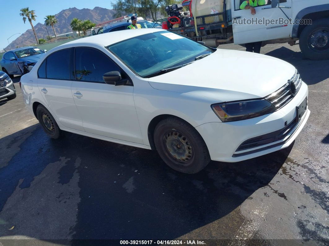 2016 Volkswagen Jetta 1.4t S Белый vin: 3VW267AJ4GM397756