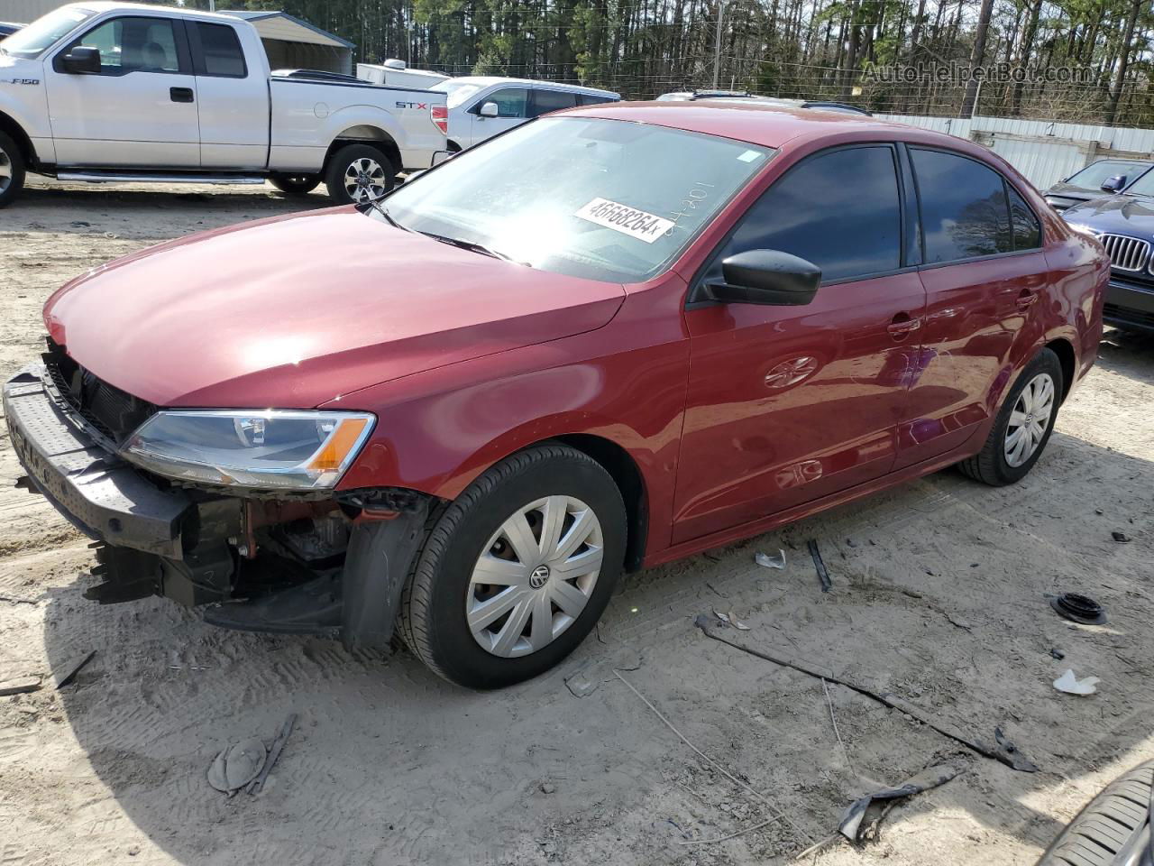 2016 Volkswagen Jetta S Burgundy vin: 3VW267AJ4GM415303