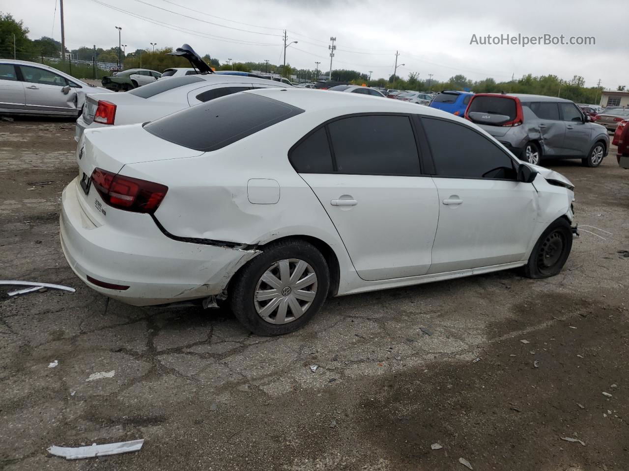 2016 Volkswagen Jetta S White vin: 3VW267AJ5GM208354