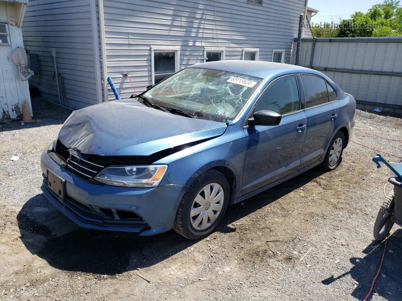 2016 Volkswagen Jetta S Blue vin: 3VW267AJ5GM213053