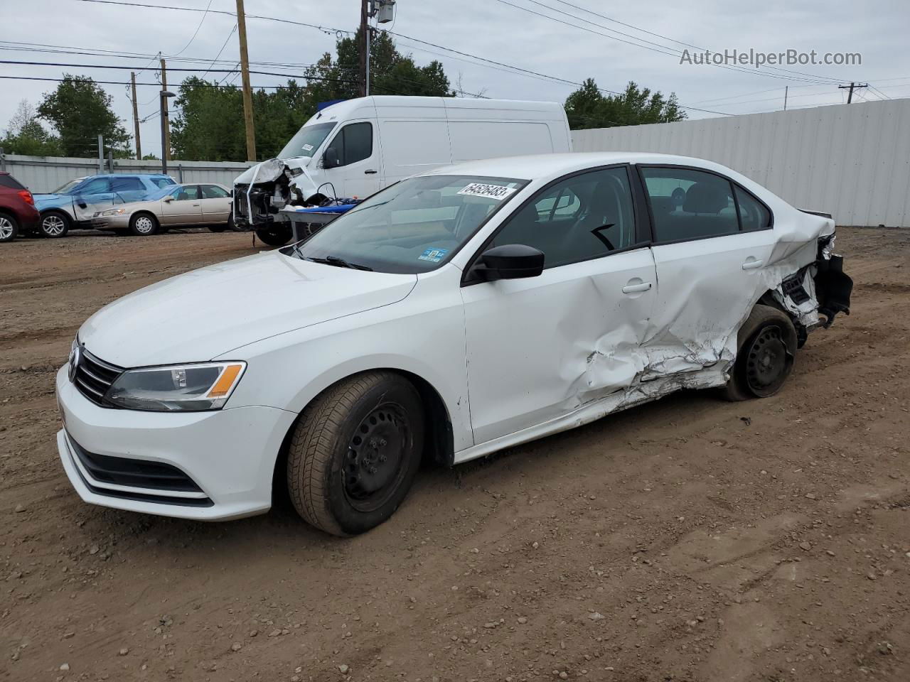 2016 Volkswagen Jetta S Белый vin: 3VW267AJ5GM226031