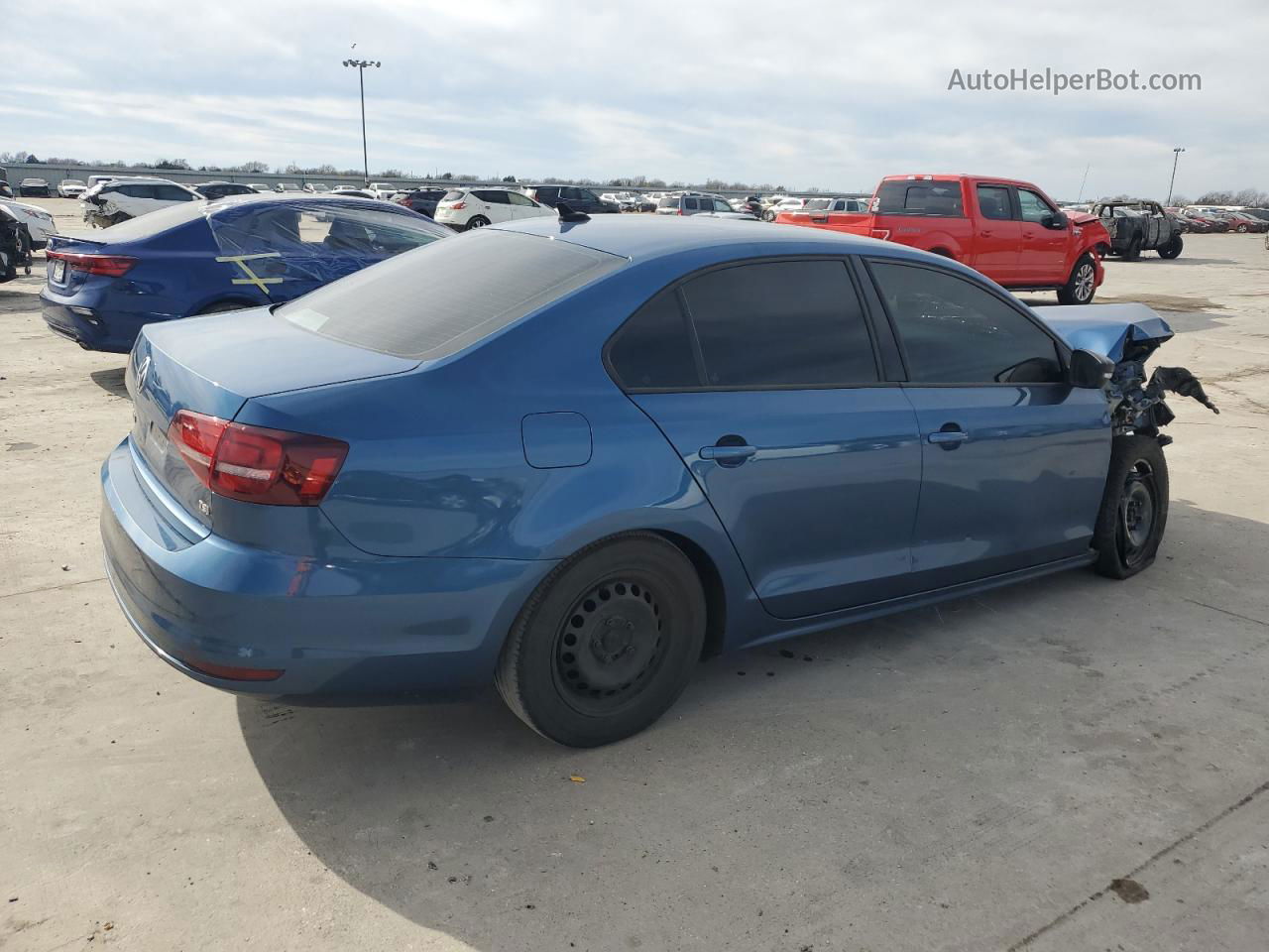 2016 Volkswagen Jetta S Blue vin: 3VW267AJ5GM237594