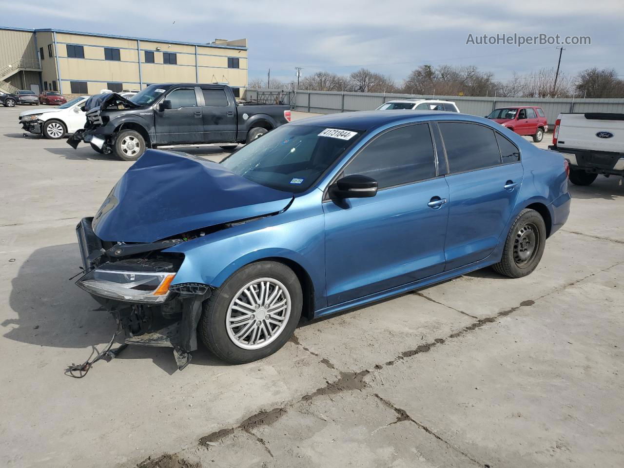 2016 Volkswagen Jetta S Blue vin: 3VW267AJ5GM237594