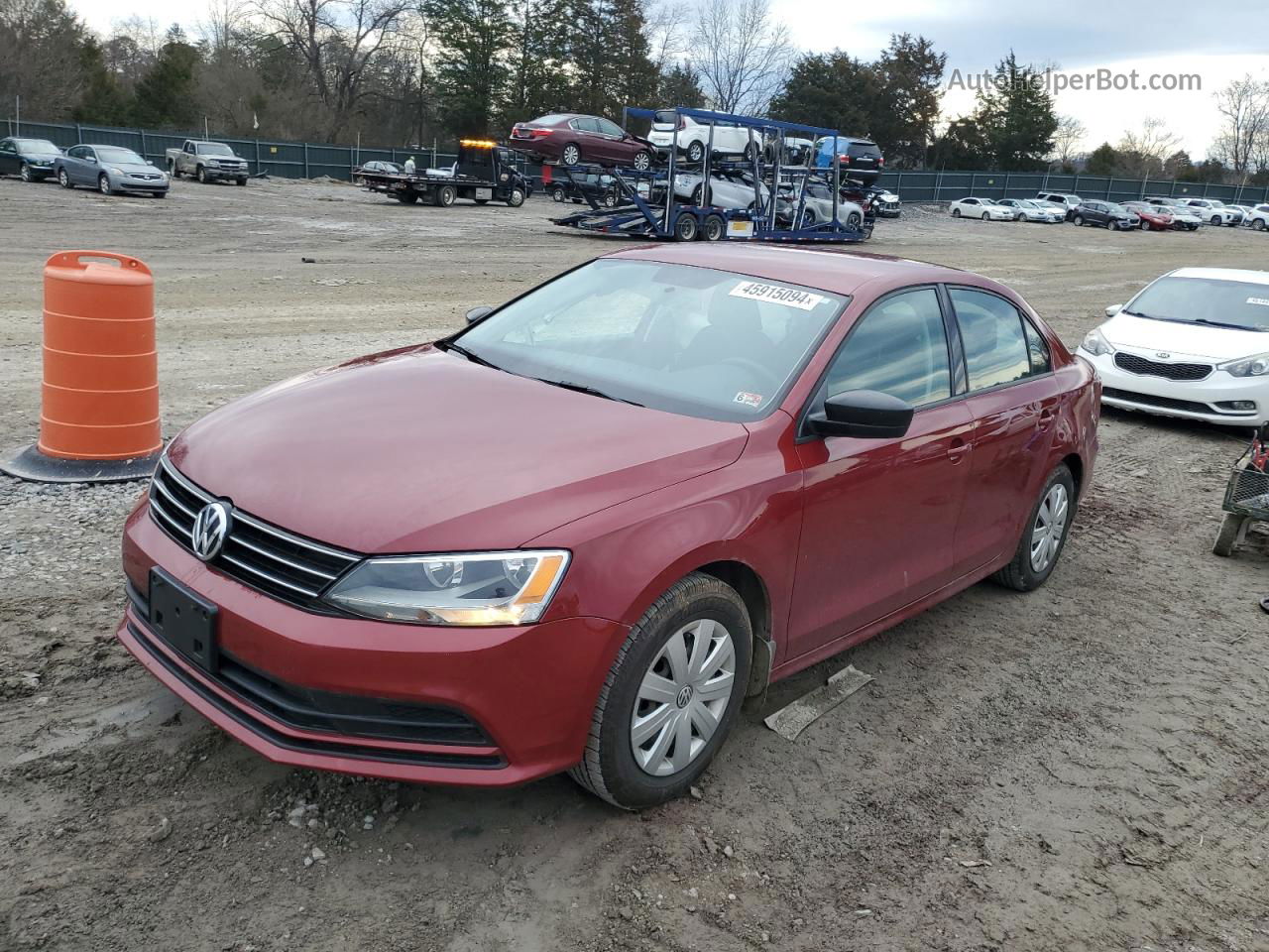 2016 Volkswagen Jetta S Красный vin: 3VW267AJ5GM290621