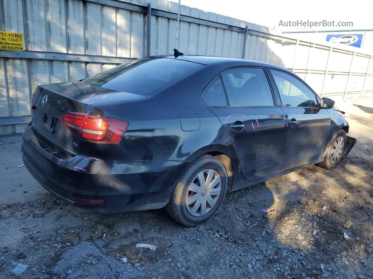 2016 Volkswagen Jetta S Black vin: 3VW267AJ5GM351322