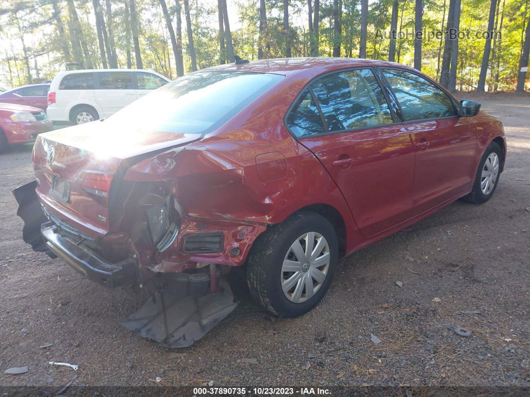 2016 Volkswagen Jetta Sedan 1.4t S W/technology Red vin: 3VW267AJ5GM416038