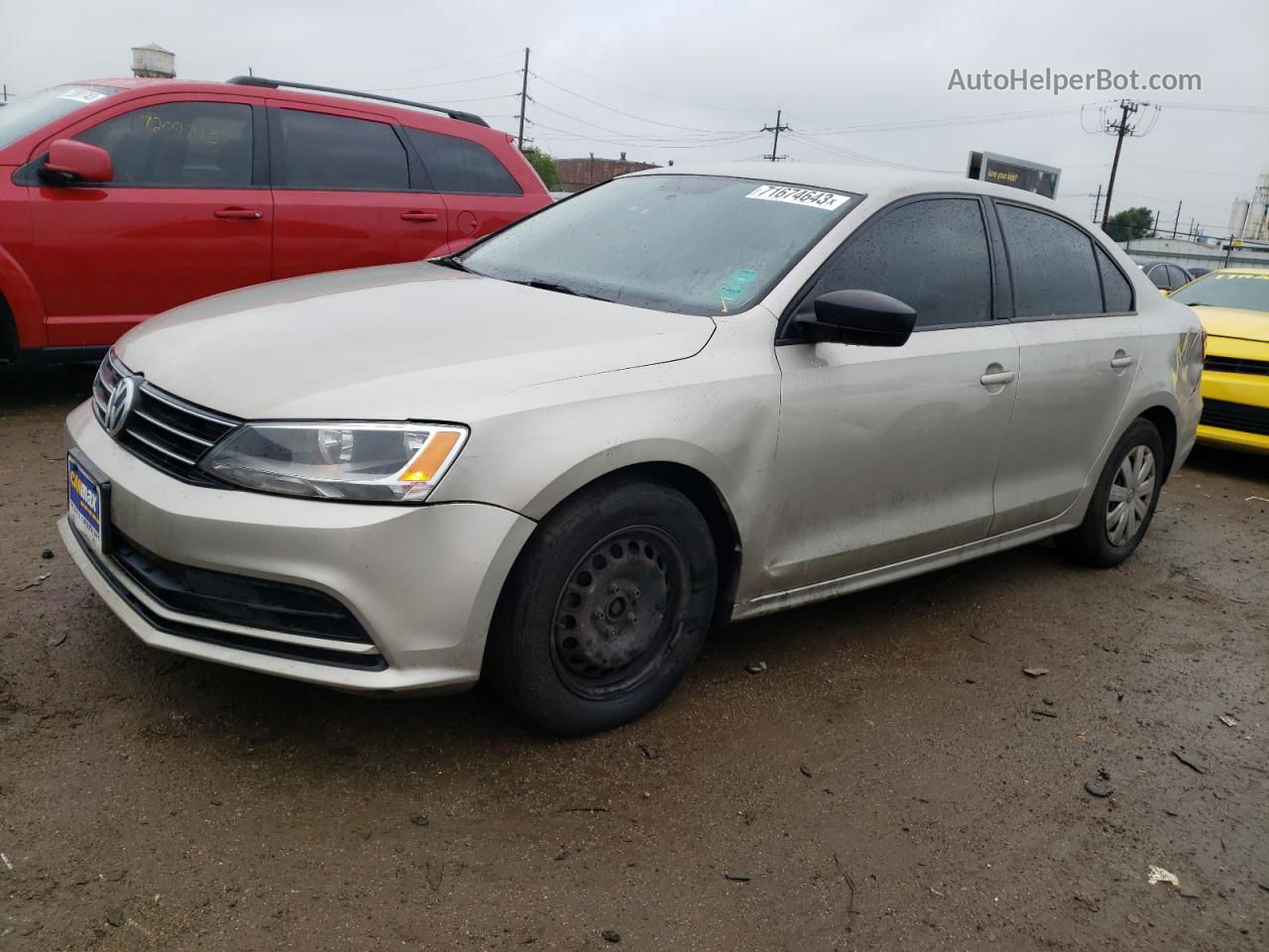 2016 Volkswagen Jetta S Beige vin: 3VW267AJ6GM251617