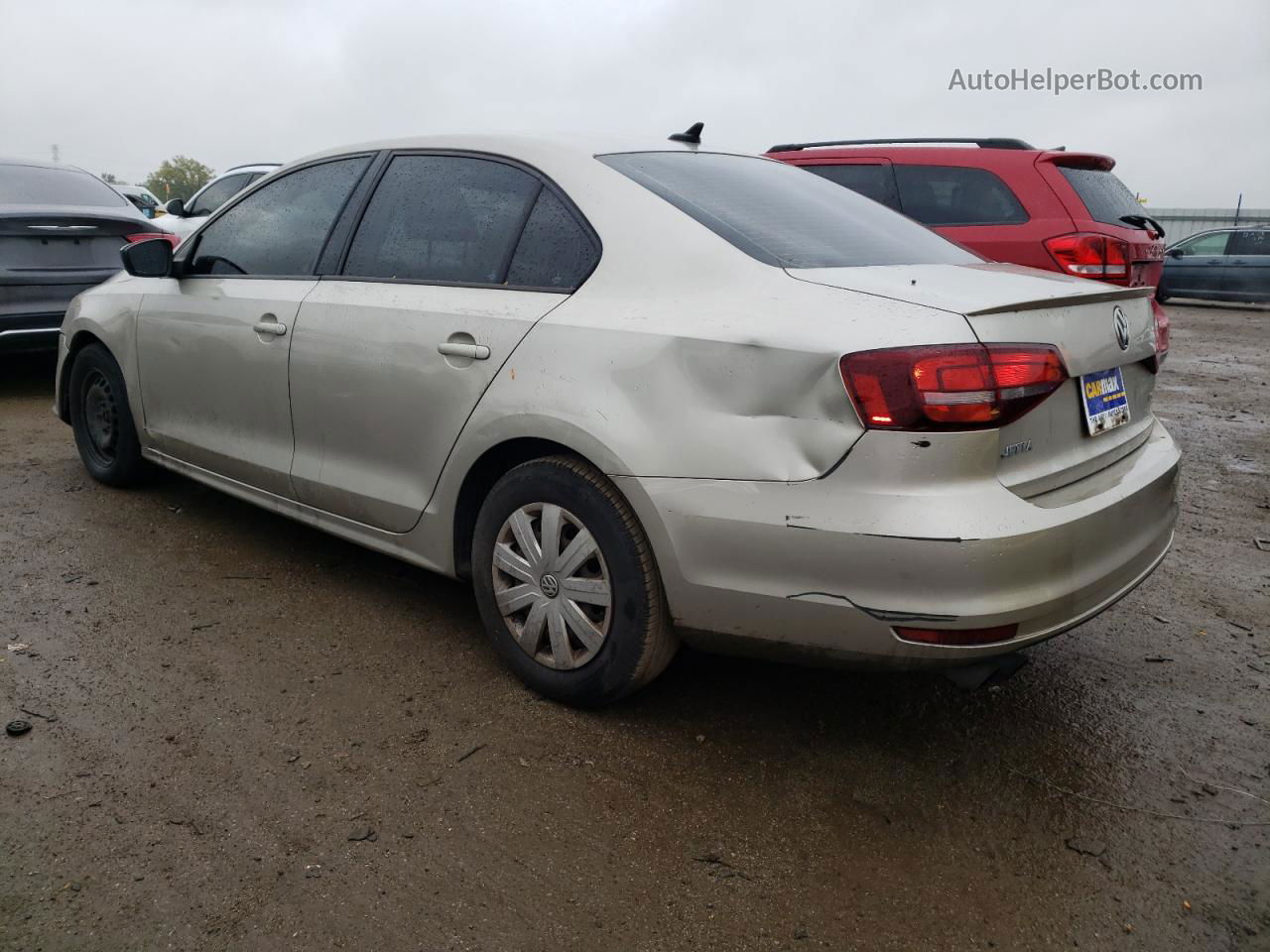 2016 Volkswagen Jetta S Бежевый vin: 3VW267AJ6GM251617