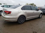 2016 Volkswagen Jetta S Бежевый vin: 3VW267AJ6GM251617