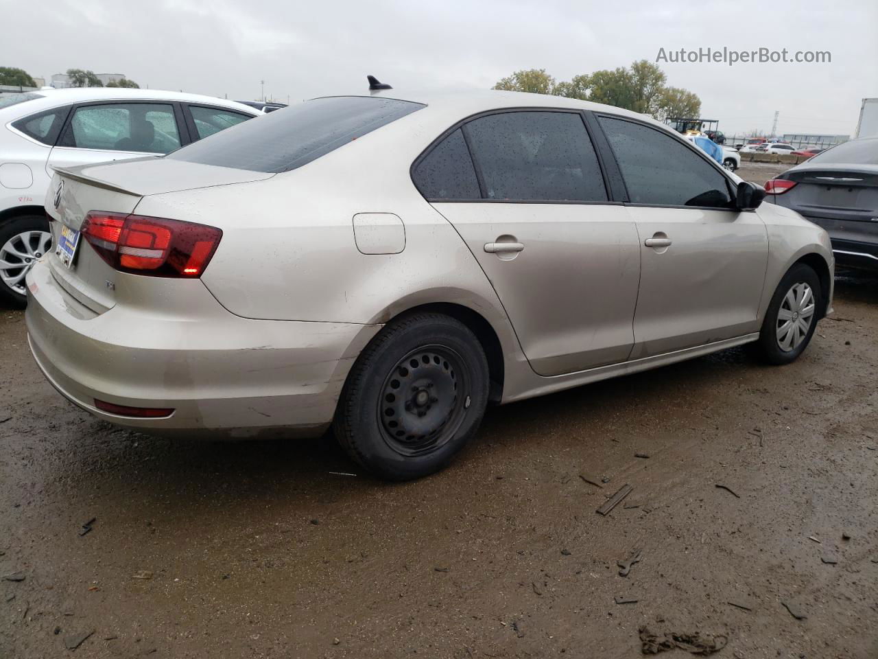 2016 Volkswagen Jetta S Beige vin: 3VW267AJ6GM251617